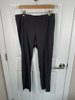Eileen Fisher pull on stretchy pants dark gray size large